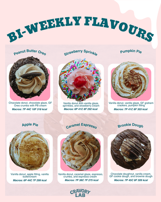 Doughnut Flavours(ALL GLUTEN-FREE)
